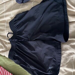 Under Armour black woven athletic Shorts with Logo